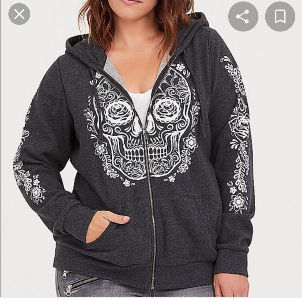 Torrid skull hoodie size 0